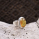 Bague en argent et ambre