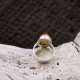 Bague en argent et ambre