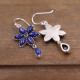 Boucles d'oreilles en argent et lapis lazuli