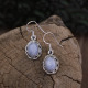 Boucles d'oreilles en argent et agate bleue