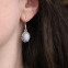 Boucles d'oreilles en argent et agate bleue