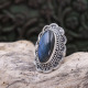 Bague en argent et labradorite