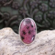 Bague en argent et rhodonite