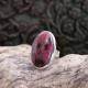 Bague en argent et rhodonite