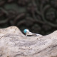 Bague de phalange en argent et turquoise