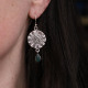 Boucles d'oreilles en argent et agate verte