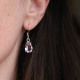 Boucles d'oreilles en argent et amétrine