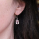 Boucles d'oreilles en argent et amétrine