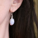 Boucles d'oreilles en argent et agate bleue