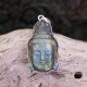 Pendentif en argent et labradorite - Bouddha