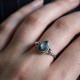 Bague en argent et labradorite