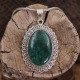 Pendentif en argent et chrysocolle