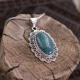 Pendentif en argent et chrysocolle