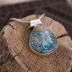 Pendentif en argent et turquoise