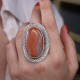 Bague en argent et agate