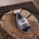 Pendentif en argent et agate