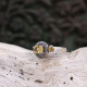 Bague d'exception en argent avec citrine et marcassites