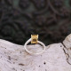 Bague en argent et or avec citrine