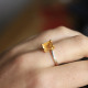 Bague en argent et or avec citrine