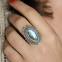 Bague en argent et labradorite