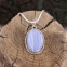 Pendentif en argent et agate bleue