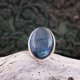 Bague en argent et labradorite