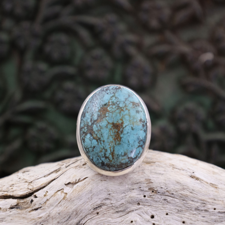 Bague en argent et turquoise