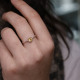 Bague en argent et citrine