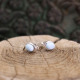 Boucles d'oreilles "puces" en argent et larimar