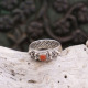 Bague en argent et corail