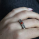 Bague en argent et corail