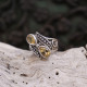 Bague en argent et citrine