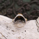 Bague en argent oeil de tigre et citrine