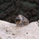 Bague en argent et quartz fumé