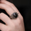 Bague en argent et onyx