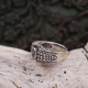 Bague en argent et onyx