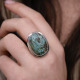 Bague en argent et turquoise