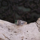 Bague en argent et malachite