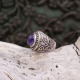 Bague en argent et améthyste