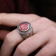 Bague en argent et racine de Rubis