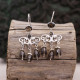 Boucles d'oreilles en argent et quartz fumé