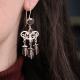 Boucles d'oreilles en argent et quartz fumé