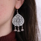 Boucles d'oreilles en argent et pierre de lune