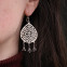 Boucles d'oreilles en argent et onyx