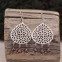 Boucles d'oreilles en argent et grenat