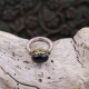 Bague en argent et laiton avec onyx