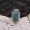 Bague en argent et malachite