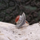 Bague en argent et cornaline