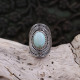 Bague en argent et turquoise