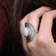 Bague en argent et turquoise